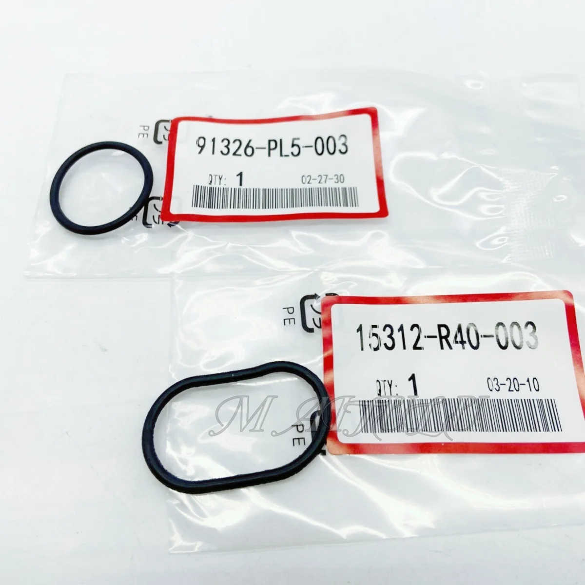 A Pair of 15312-R40-A01 91326-PL5-003 Oil Filter O-Ring for Honda Accord Civic Odyssey 2.4L Oil Filter Seat Rubber Ring Set 5