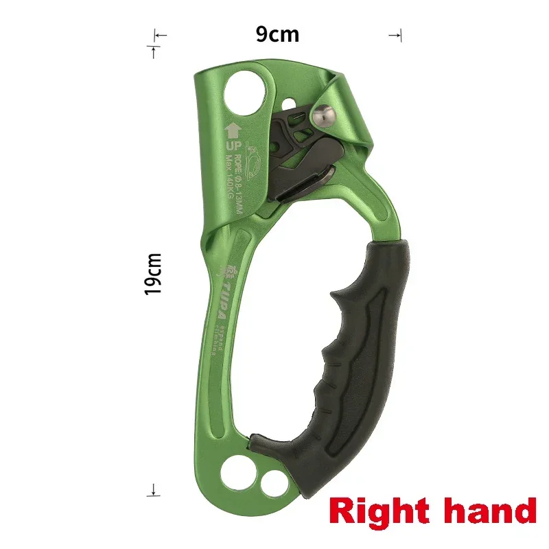 NONE Professionelle Outdoor Klettern SRT Hand Ascender Gerät Bergsteiger Griff Ascender Links und Rechts Hand Klettern Seil Werkzeuge 8