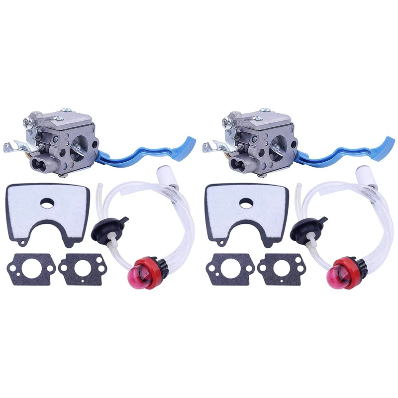 

2X Carburetor With Air Fuel Filter Line Tune For Husqvarna 125B 125BX 125BVX Leaf Blower For Zama C1Q-W37 581798001