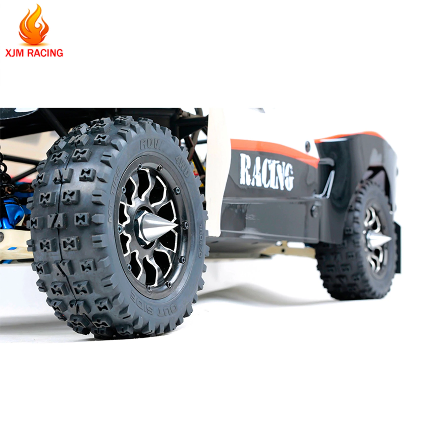 Losi 5ive T Rovan V5 LT 4WD KM X2 DDT FID 트럭 타이어 부품 용 휠 용 24MM 합금 확장 샤프트 세터 휠 너트 세트