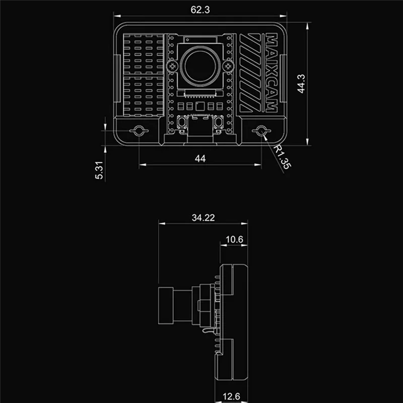 

ABVI-для Sipeed Maixcam макетная плата RISC V AI Kit WIFI6 Linux 4MP Cam 2,3-дюймовый сенсорный экран Поддержка 1 TOP NPU Python/C++
