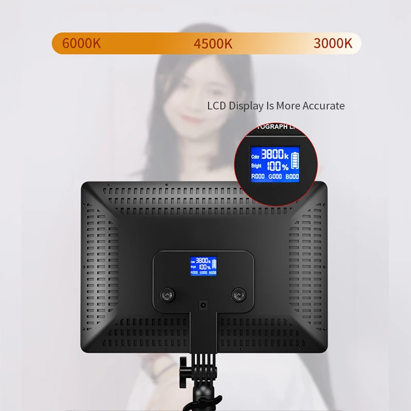 LED Photography Video Light Professional Panel Lighting Photo Studio Lamp Kit For Shoot Live Streaming Youbube Tiktok Makeup