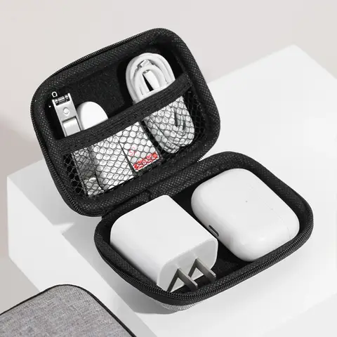 Luluhut 안티 프레스 하드 보관함, 이어 버드 SD 카드 지퍼 운반 가방, 이어폰 와이어 케이스, 충전기 및 USB 케이블 주최자