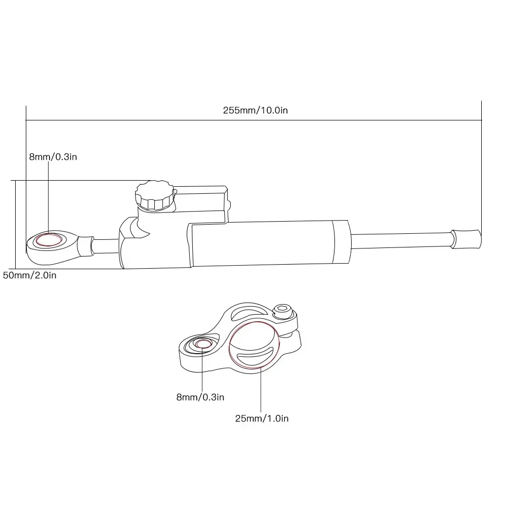 CNC Motorcycle Steering Stabilize Damper Safety Control Bracket Mounting Kit For Yamaha MT 09 MT07 YZF R1 FZ1 XJR1300 MT-07 Z800