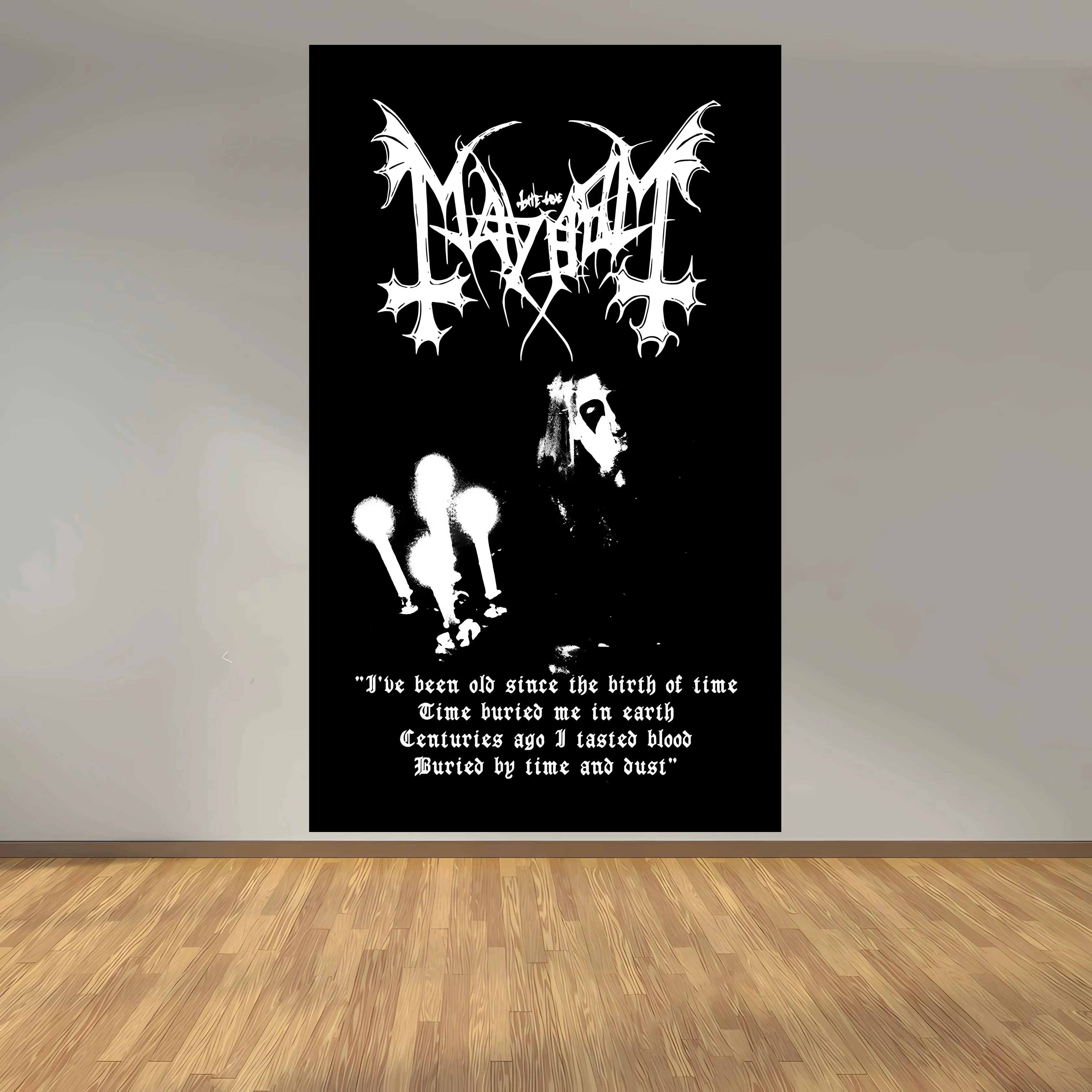 Mayhem Distresseds Norwegian Singer Background Tapestry Poster Flag Home Decoration Room Wall Hanging Cloth Concert Party Banner