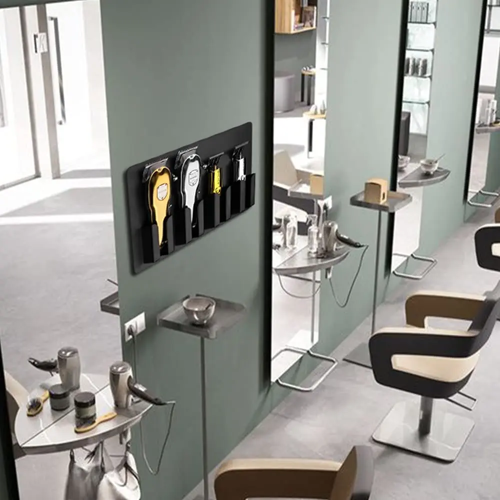 4 Card Slots Electric Clipper Storage Rack for Salon Use