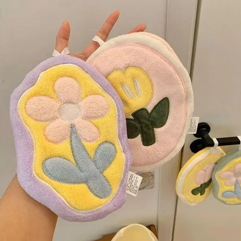 1/4PC Cute Hand Towel Soft Absorbent Hanging Towels for Kitchen Cleaning Cloth Bathroom Kids Bathing Towel Microfiber Wipe Towel