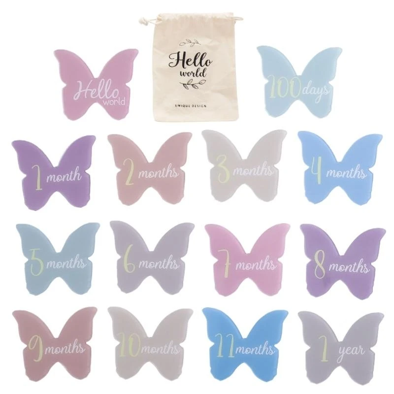 

14pcs младенца Landmark Photocard Acryl Butterfly/Cloud Forme для воспоминаний G2TD
