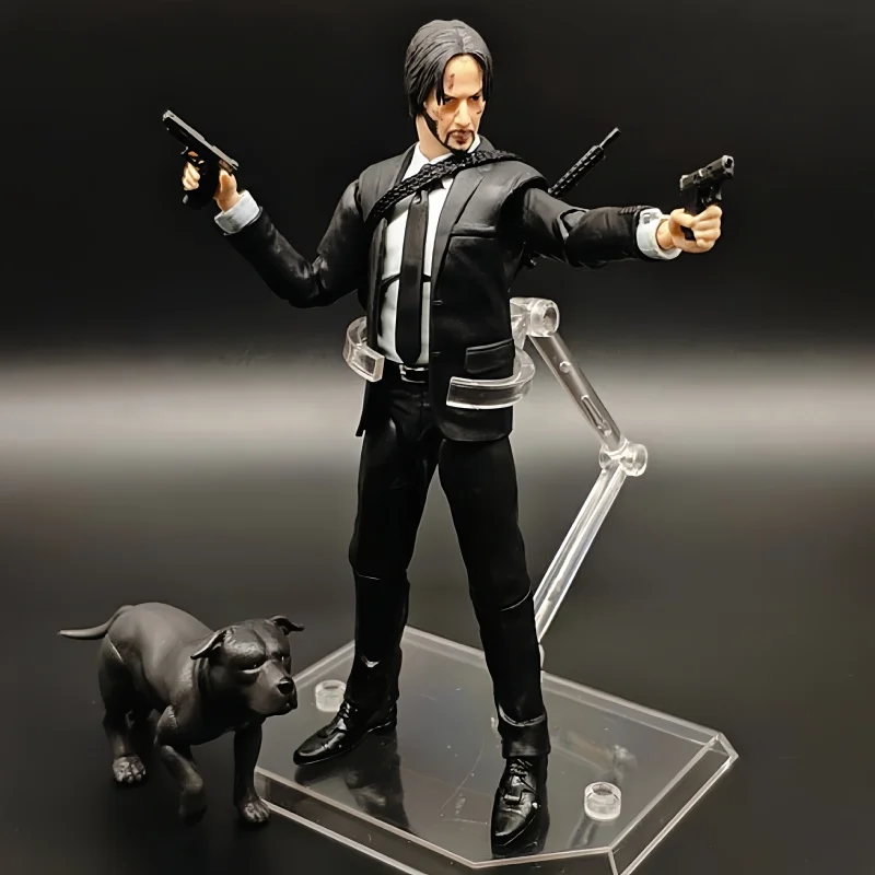 Novo 6 polegadas john wick figura de ação cão keanu reeves baba yaga filme figura personagens modelo boneca as coleções brinquedo presente natal