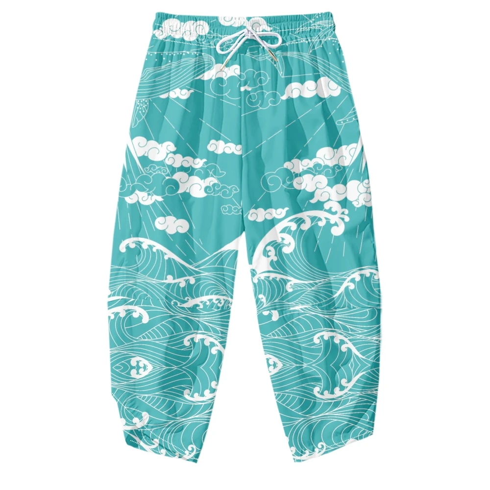 

Kanagawa Wave Dragon Pattern Joggers Harajuku Sweatpant Fashion Men Kimono Pants Hip Hop Trousers Sweatpants Cosplay Costume