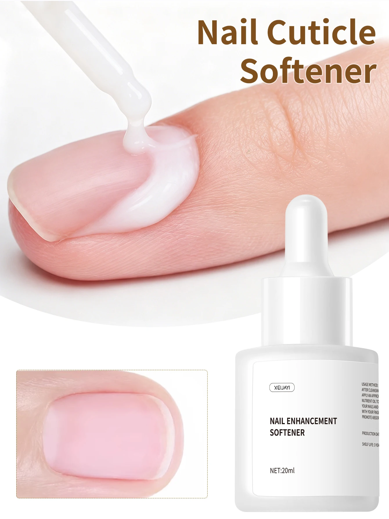 1Pc 20Ml Nail Enhancement Softener Cuticle Softener Plant Nails Nourishing Treatments For Cuticle Moisturizing Anti-barb Nail