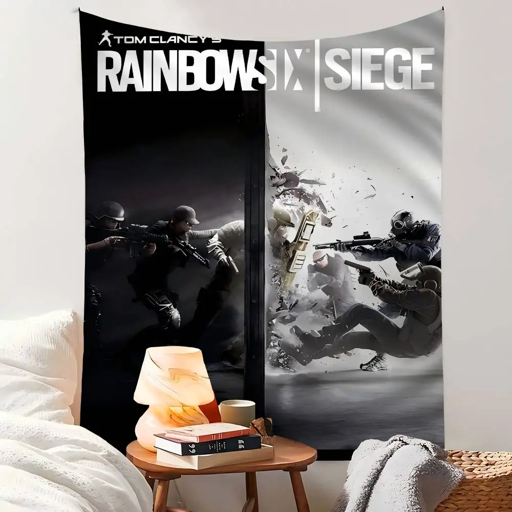 

Tom C-Clancys R-Rainbow Six DIY Wall Tapestry Hanging Tarot Hippie Wall Rugs Dorm Home Decor