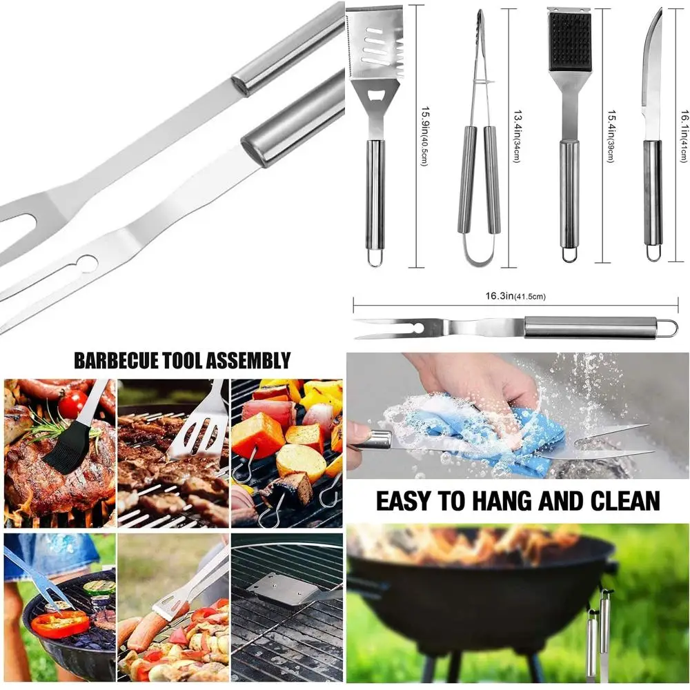 

26 PCS Grill Set BBQ Tools Gifts for Men & Women, Grilling Tools Set for Outdoor Grill, Stainless Steel BBQ Kit,Grill Utensils S