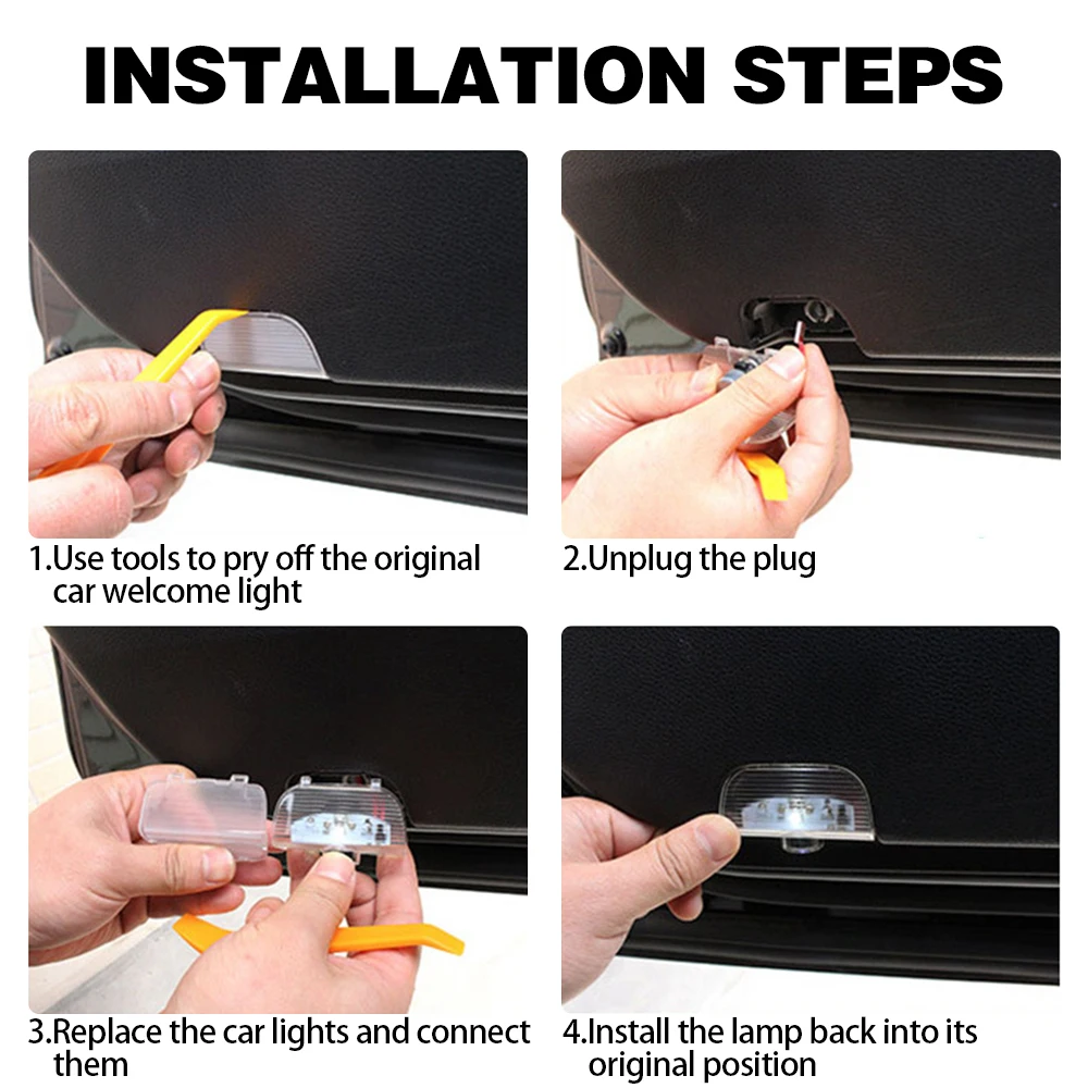 2 szt. Akcesoria do Lamp projektora drzwiowe światło wejściowe do samochodu Honda Accord 9Th 10Th Gen Spirior Odyssey Elysion CR-Z 2002-2022