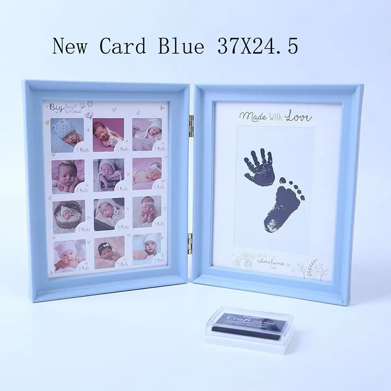 Book Style Baby Weekly Children 12 Months Growing Handprints Footprints Photo Frame