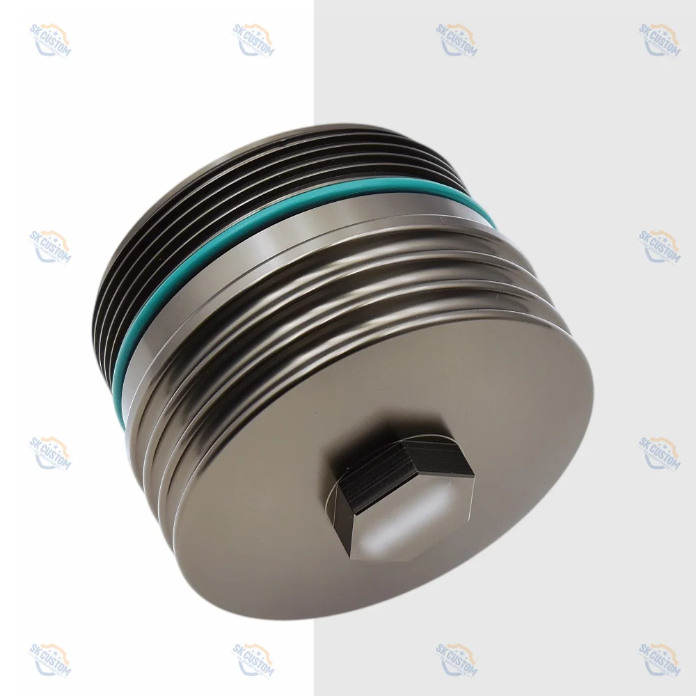 SK CUSTOM Forged Aluminum Alloy Oil Filter Housing Shell Cover For BMW N42 N43 N45 N46 Engine Oil Filter Cap Car Tuning Modifica