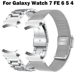 No Gaps Strap for Galaxy watch 7 6 5 4 44mm 40mm 5pro band 45mm steel Correa for samsung galaxy watch 6 4 classic 47mm 46mm 43mm