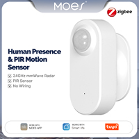 MOES Tuya ZigBee Smart Radar 24GHz mmWave Wireless Human Presence PIR Sensor App Remote Monitoring Motion&Motionless Detection