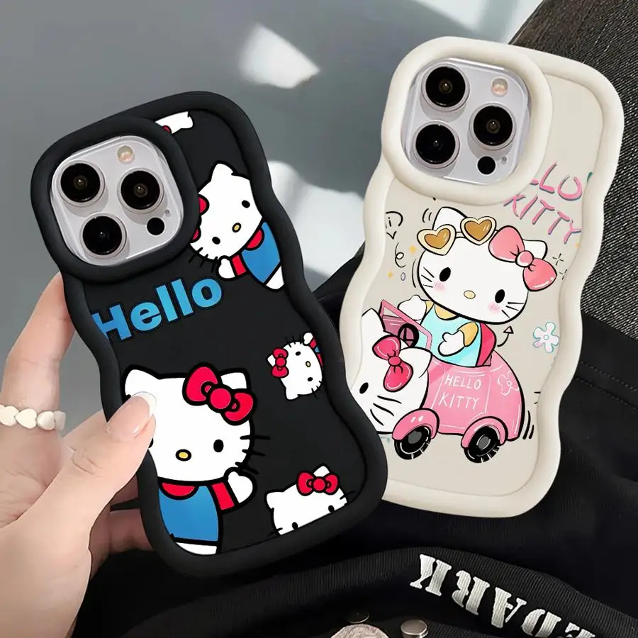 Sanrio Hello K-Kitty Phone Case for Poco X3 NFC X3 X3 Pro X5Pro 5G Redmi 8 9C 9T 10 10C 10A 12 4G 12C 13C A1 A2 Plus