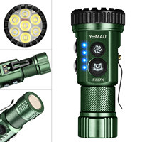 YEMAO F337X Powerful Led Flashlight 7 XTE Leds 3000 Lumens 200 Meters 18650 Battery Multi-color Auxiliary Lights EDC Torches