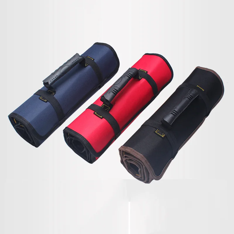1PC Tool Roll Bag Heavy Duty Roll Up Tool Bag Wrench Roll Multipurpose Tool Organizer Bag for Electrician Folding Tool Bag image 2