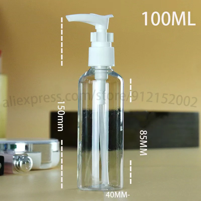 100ml Travel Bottles Liquid Soap Dispenser Bottle Empty Press Type Shampoo Body Wash Lotion Bottle for Bathroom