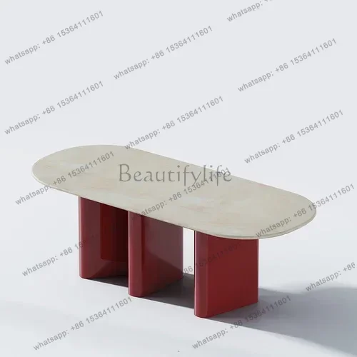 

French Cream Style Mild Luxury Marble Dining Table Modern Simple Home Small Apartment Dining Table