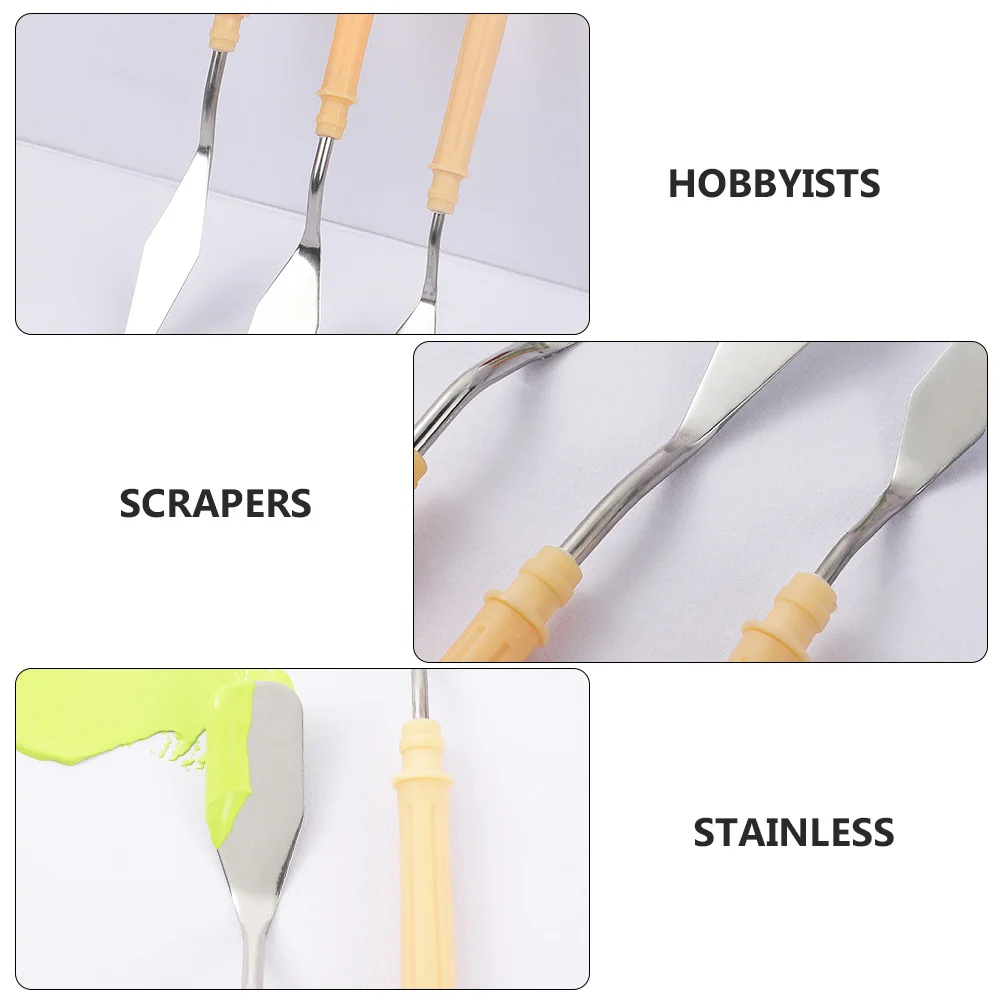

12 Pcs Painting Utility Knife Scraper Tools Gouache Spatulas Set Plastic