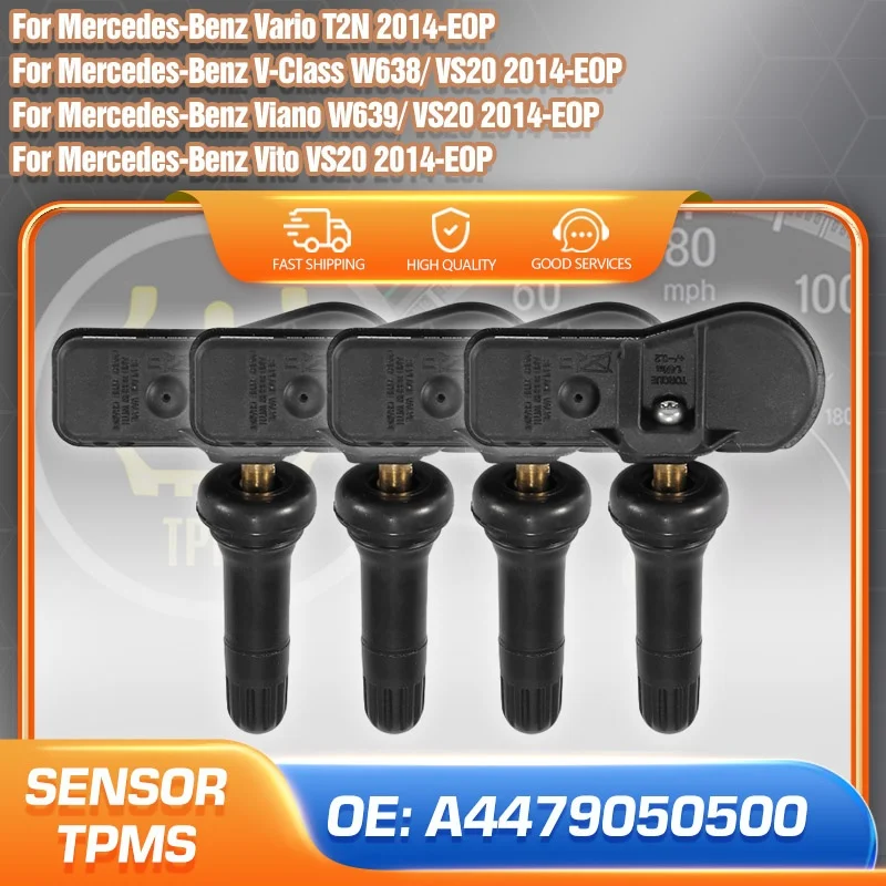 

Датчик контроля давления в шинах A4479050500, датчик TPMS A4479051704 для MERCEDES-BENZ V-Class VS20 03 W638 AB Vito W447