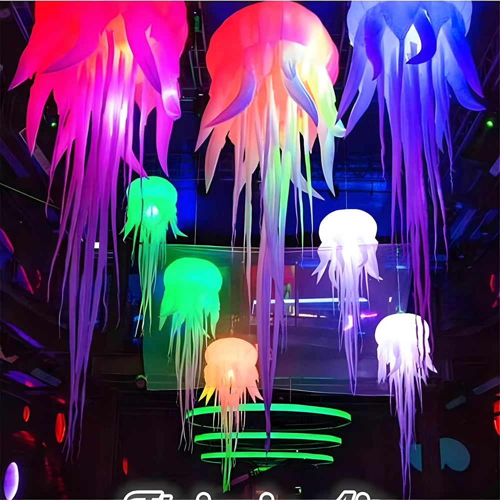 

Colorful Inflatable jellyfish light giant Color Changing jellyfish for events custom party night club decoration