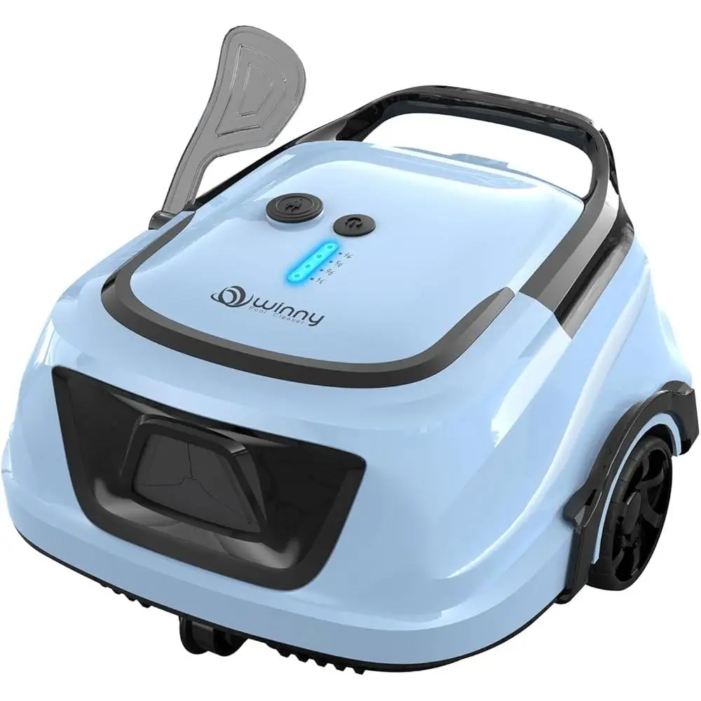 Cordless Robotic Pool Vacuum Cleaner Powerful Suction Dual Filters Fast Charging 120min Battery Life Auto Cleaning Above Ground