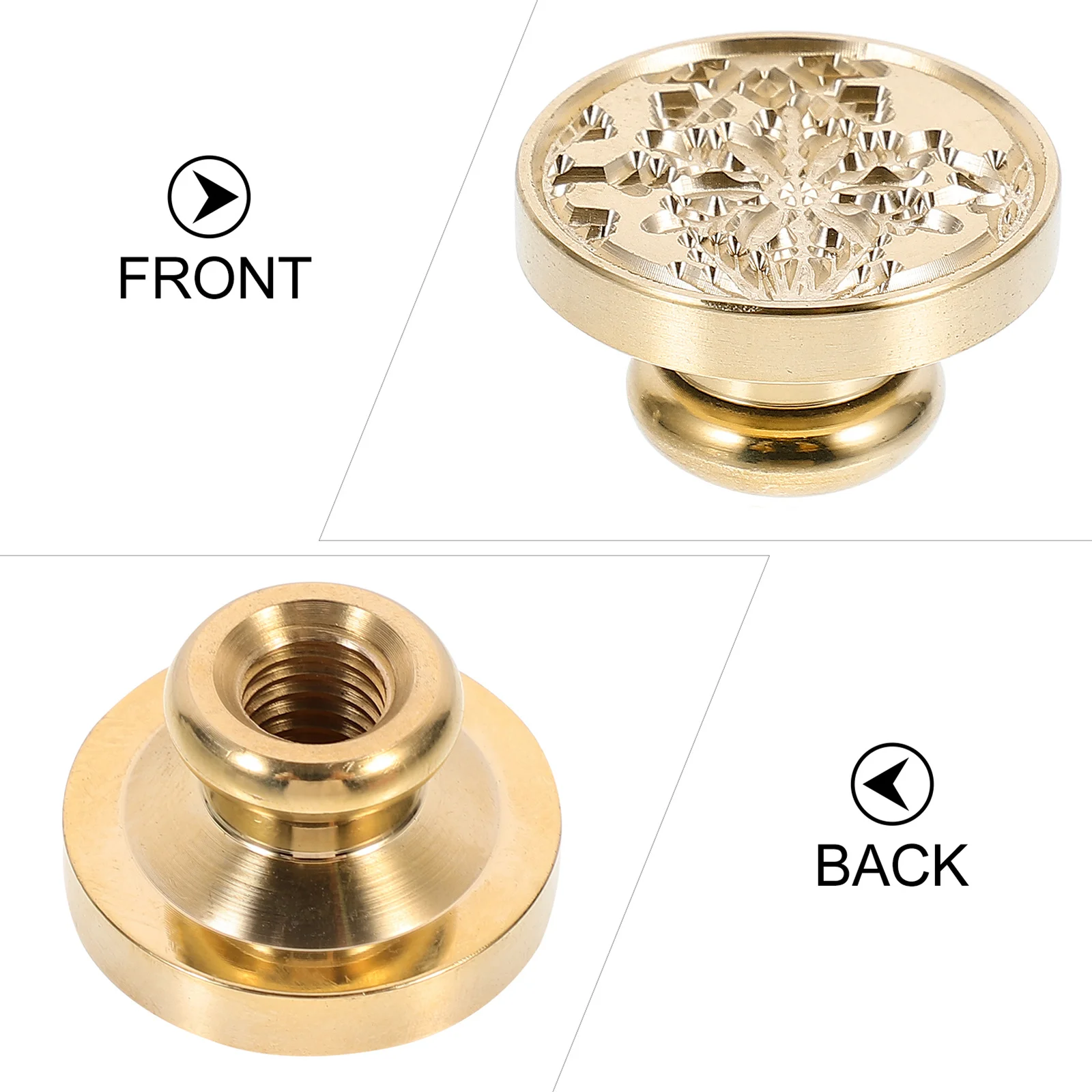 

1Pcs Wax Sealing Stamp Craft Fire Lacquer Seal Head Premium Alloy Non-Stick Smooth Shiny for Envelope Invitation Sealing Xmas