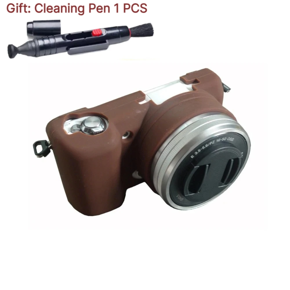 Camera Bag Body Cover For Sony A5100/A5000 Micro-single Silicone cover, Accessories Rubber soft case bag+1PCS Free Cleaning Pen