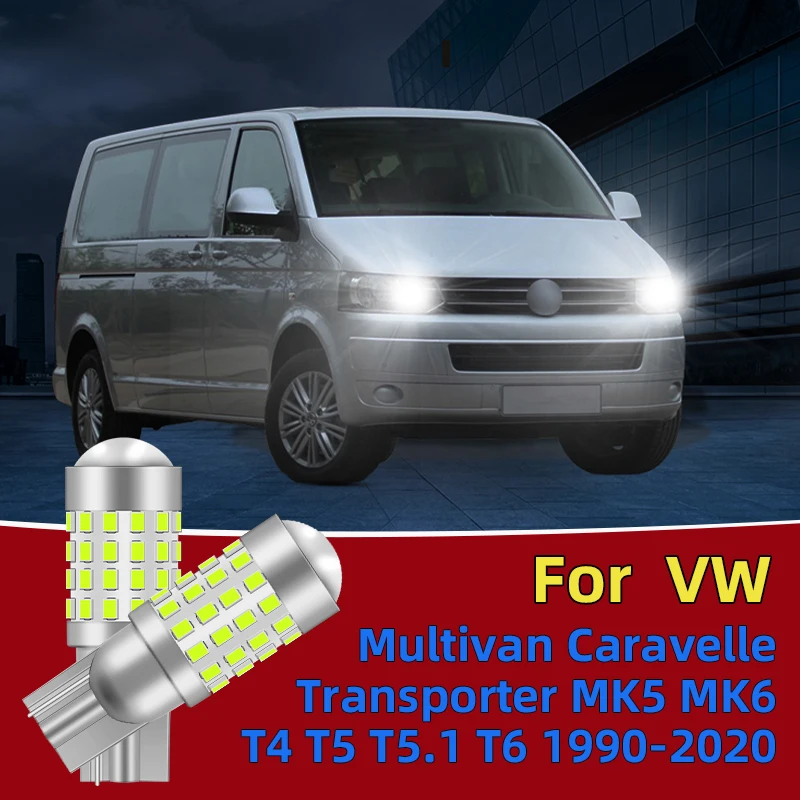

2Pcs T10 Car LED Bulb Parking Clearance Lights For 1990-2020 Volkswagen Multivan Caravelle Transporter MK5 MK6 T4 T5 T5 T6 Lamp