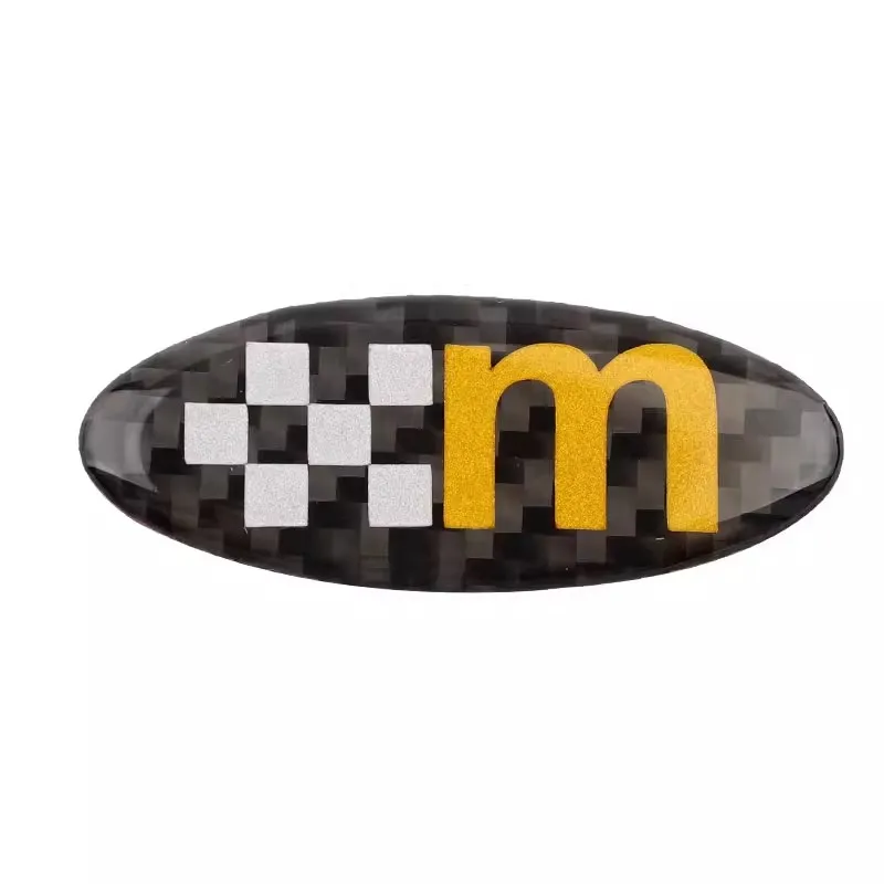 Resin Carbon Fiber Style ST Badge Logo Car Steering Wheel Center Sticker for Ford Focus Mondeo Fiesta Kuga Ranger Fiesta Escort