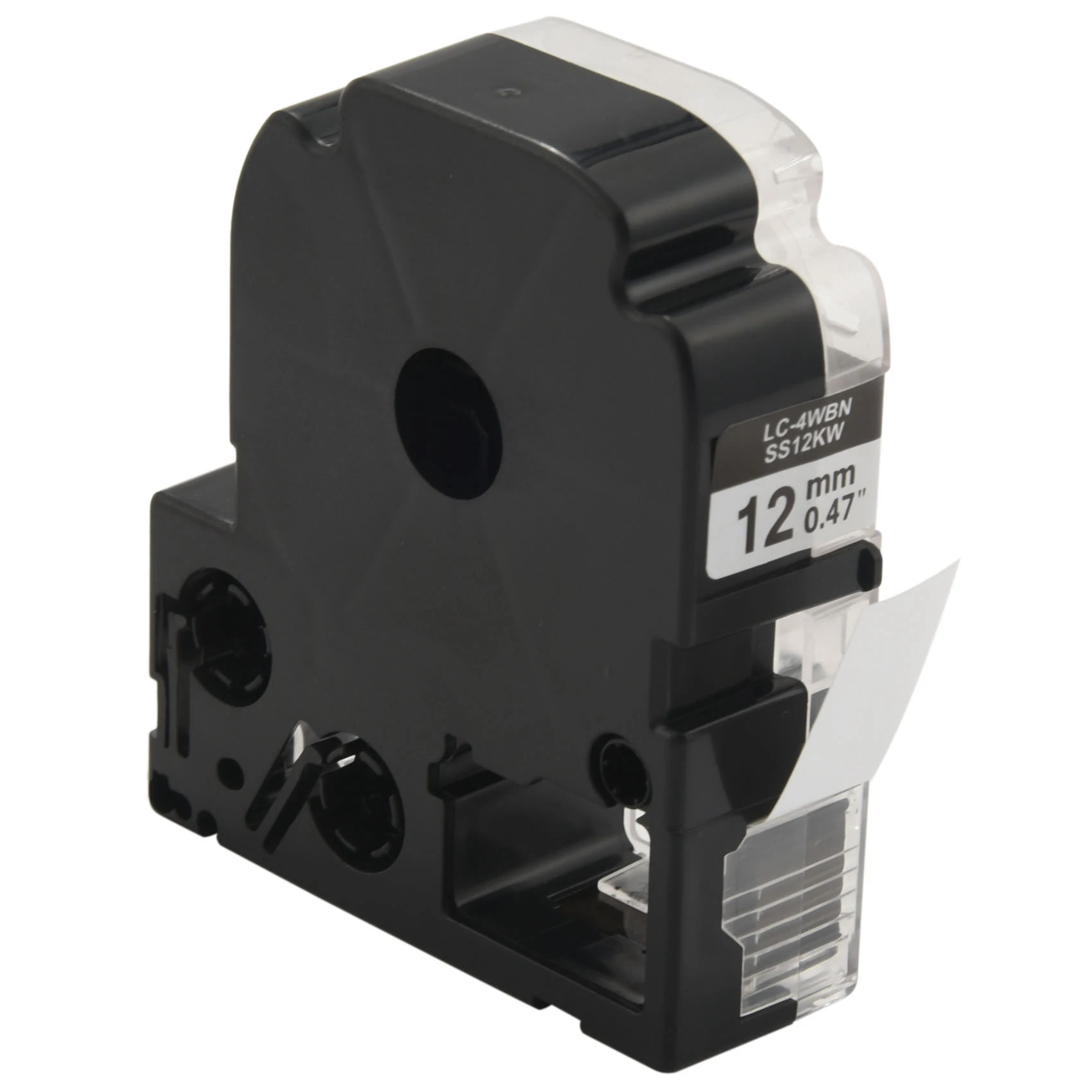 Paquet de 5 remplacer LK-4WBN LC-4WBN9(SS12KW) bandes d'étiquettes (12mm X 8M)