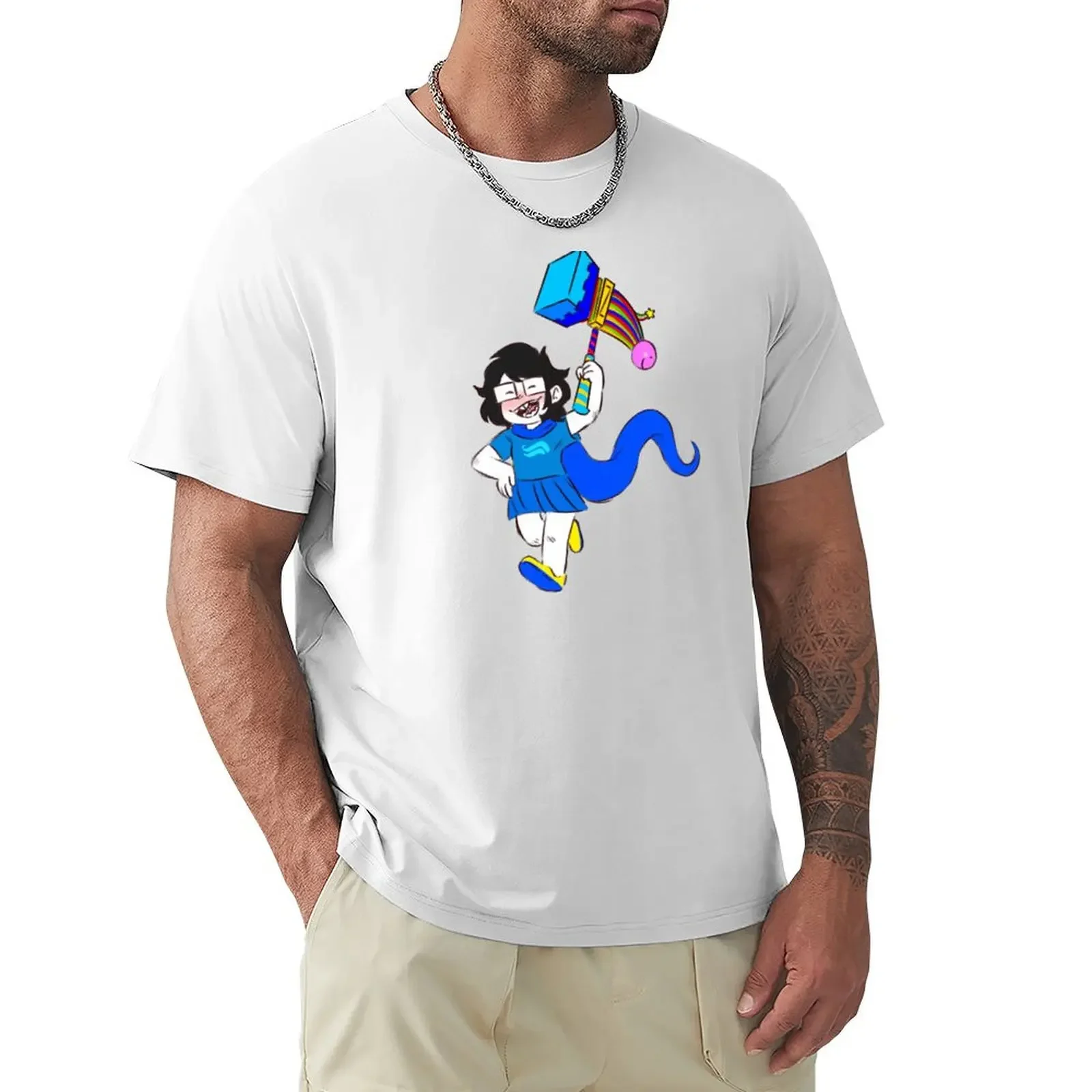 

june egbert T-Shirt plain blue archive custom t shirt men clothings