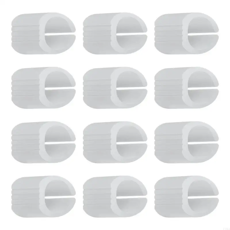   12Pcs Plastic Furniture Foot Pads Nonslip Office Chair Leg Caps U Shaped Caster Protectors for Hard Floors
