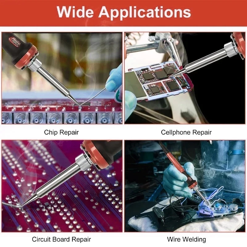 

For Milwaukee 18V Battery 60W Electric Soldering Iron Wireless Welding Power Tool 300-500℃ Temperature Adjustable Fast Heating