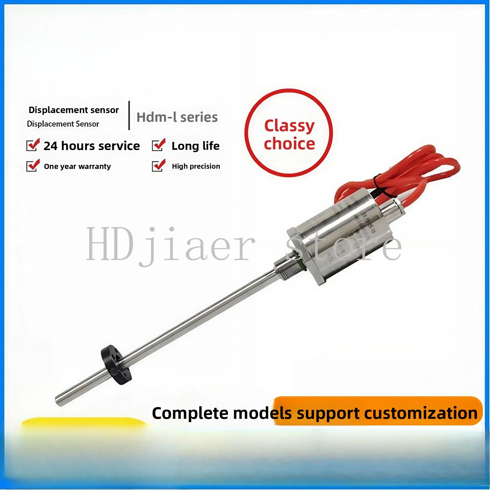 

Telescopic displacement sensor High precision cylinder Built-in magnetic displacement sensor Hydraulic cylinder Built-in
