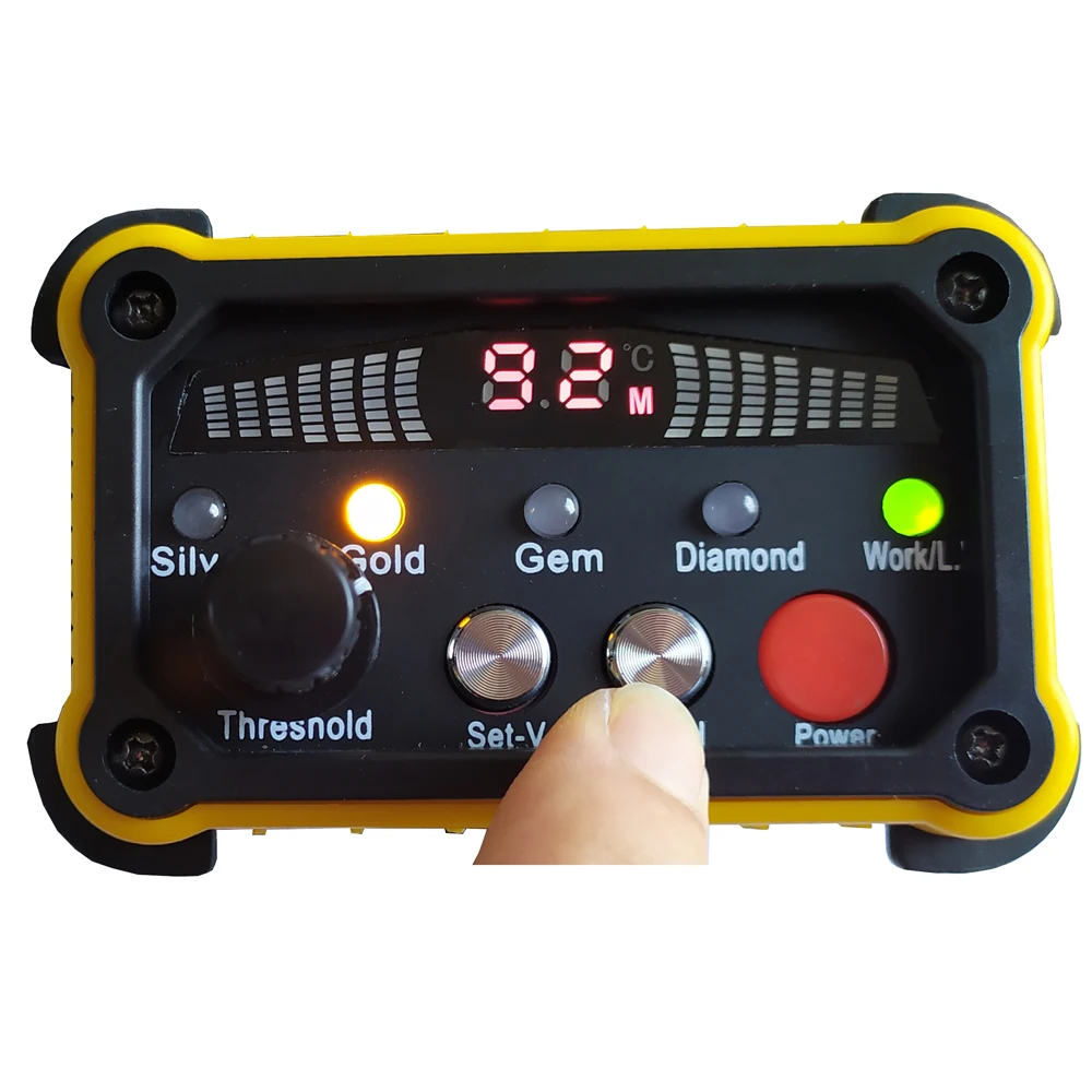 GR200 High Precision 3D Deep Search Large Range Gold Detector for Silver Gemstone Diamond Golden in Plastic Case