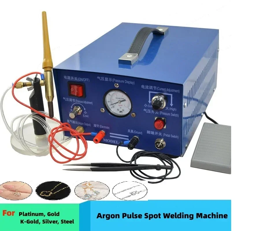 

High-Power 50A 220V Spot Welder with Argon Protection and Adjustable Pulse for Jewelry and Steel Welding