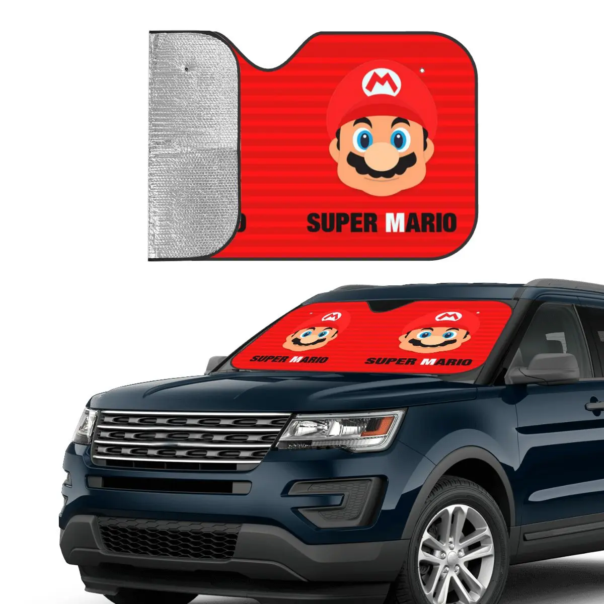 Super Marios Sunshade Windscreen Video Games Fashion Car Front Windshield 70x130cm Sun Visor Solar Protect