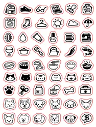 2024 New Daily small icons 9 stamp Clear Stamps for Scrapbooking Transparent Silicone Rubber DIY Photo Album Decor