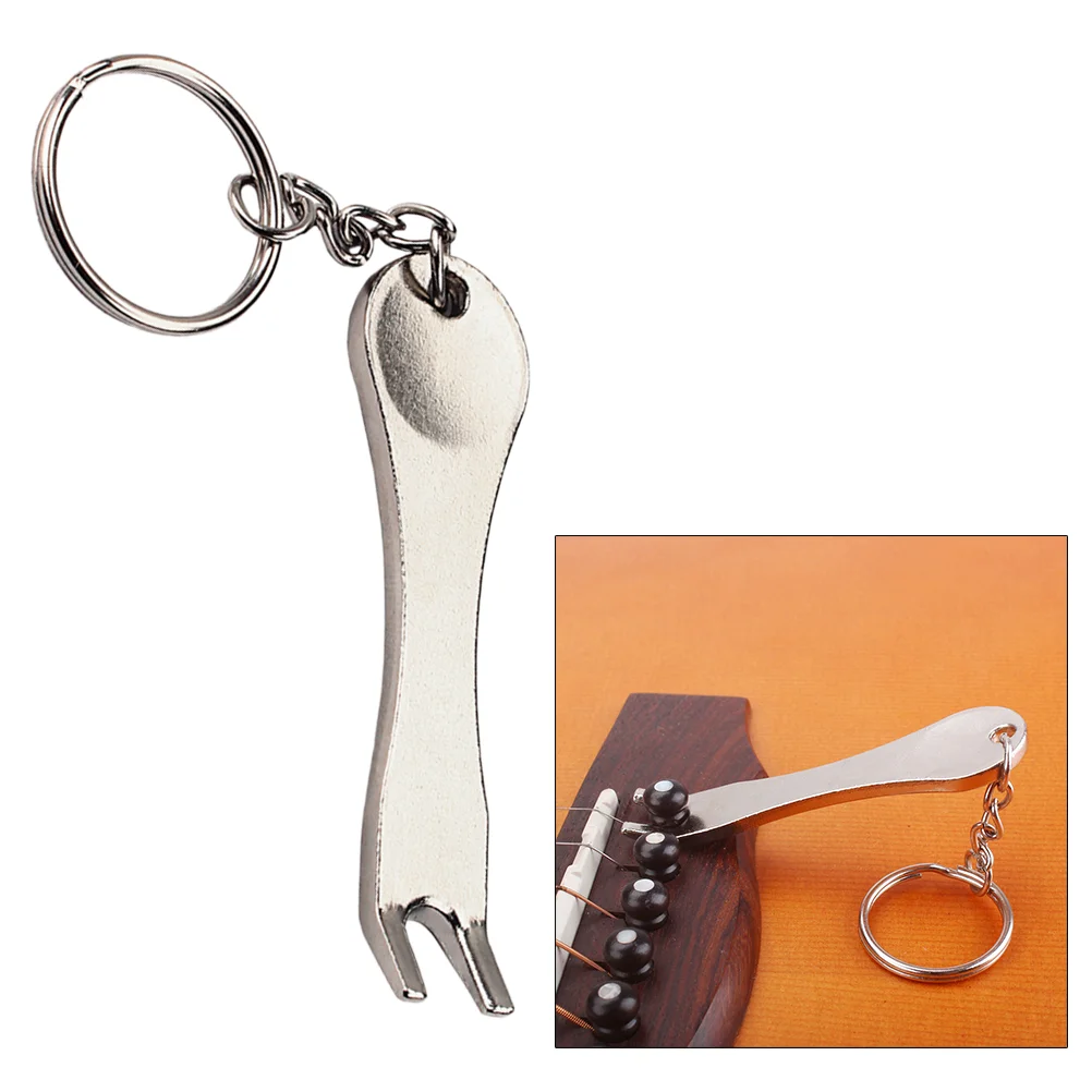 

Guitar Bridge Pin Puller Keychain String Peg Remover Tool For Ukulele Bass Banjo Dobro Mandolin Musical Instruments Parts
