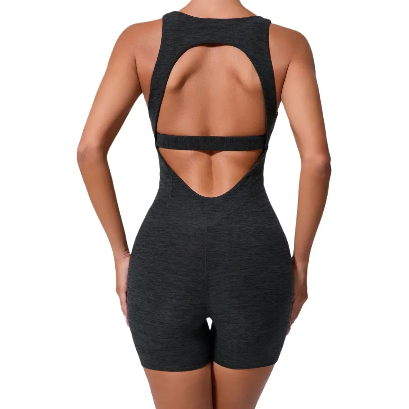 Seamless Yoga Jumpsuits Sports Fitness Hollow Beauty Back One-piece Tight Hip-Lifting Workout Gym Training Sportswear for Women