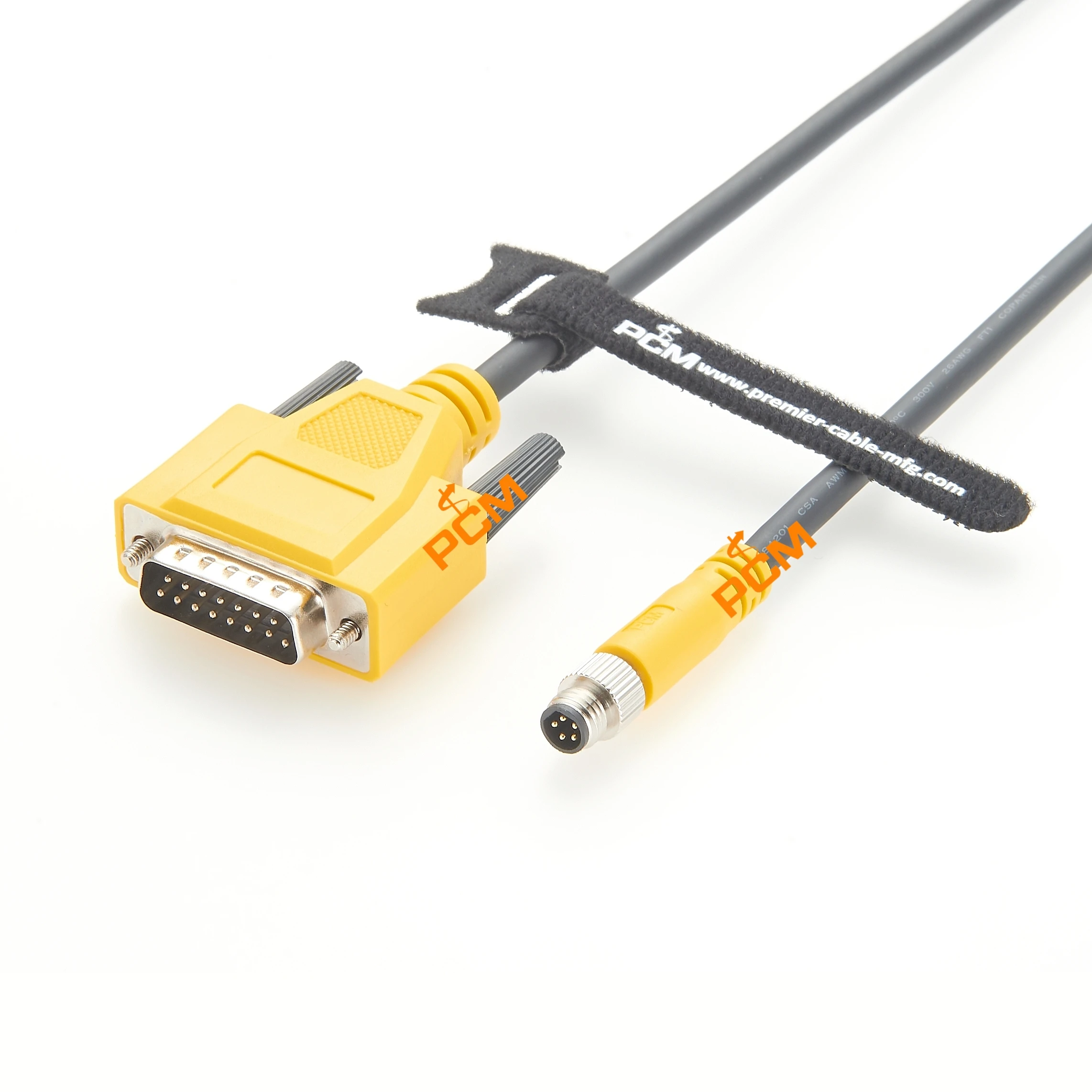 Cabo M8 macho de 5 pinos para macho DB15, cabo de alta flexibilidade, cabo de módulo I/O, cabo de sistema de visão para câmera industrial Cognex CIO-MICRO