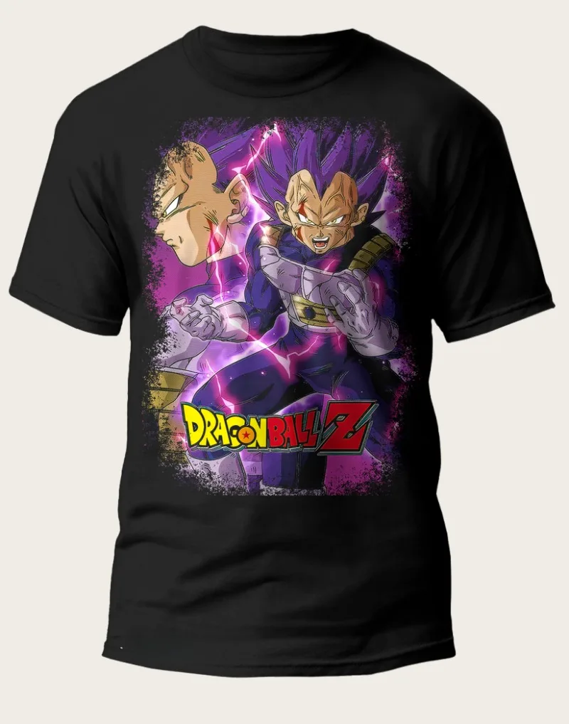 Koszulka T-shirt z nadrukiem postaci z Dragon Ball, postawa walki, Begita, czarna, luźny krój, bestseller, super wnętrze, duży rozmiar, Camisetas