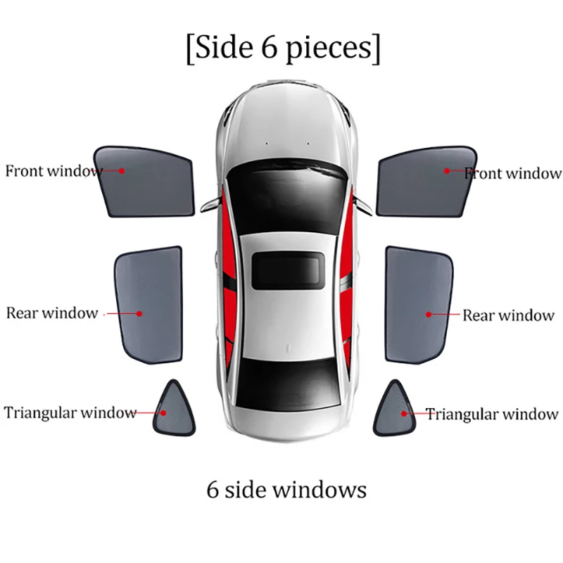 Voor SEAT Ateca 2016-2022 2023 2024 Magnetische Auto Zonnescherm Schild Voorruit Gordijn Achterzijde Baby Window zonnescherm Vizier
