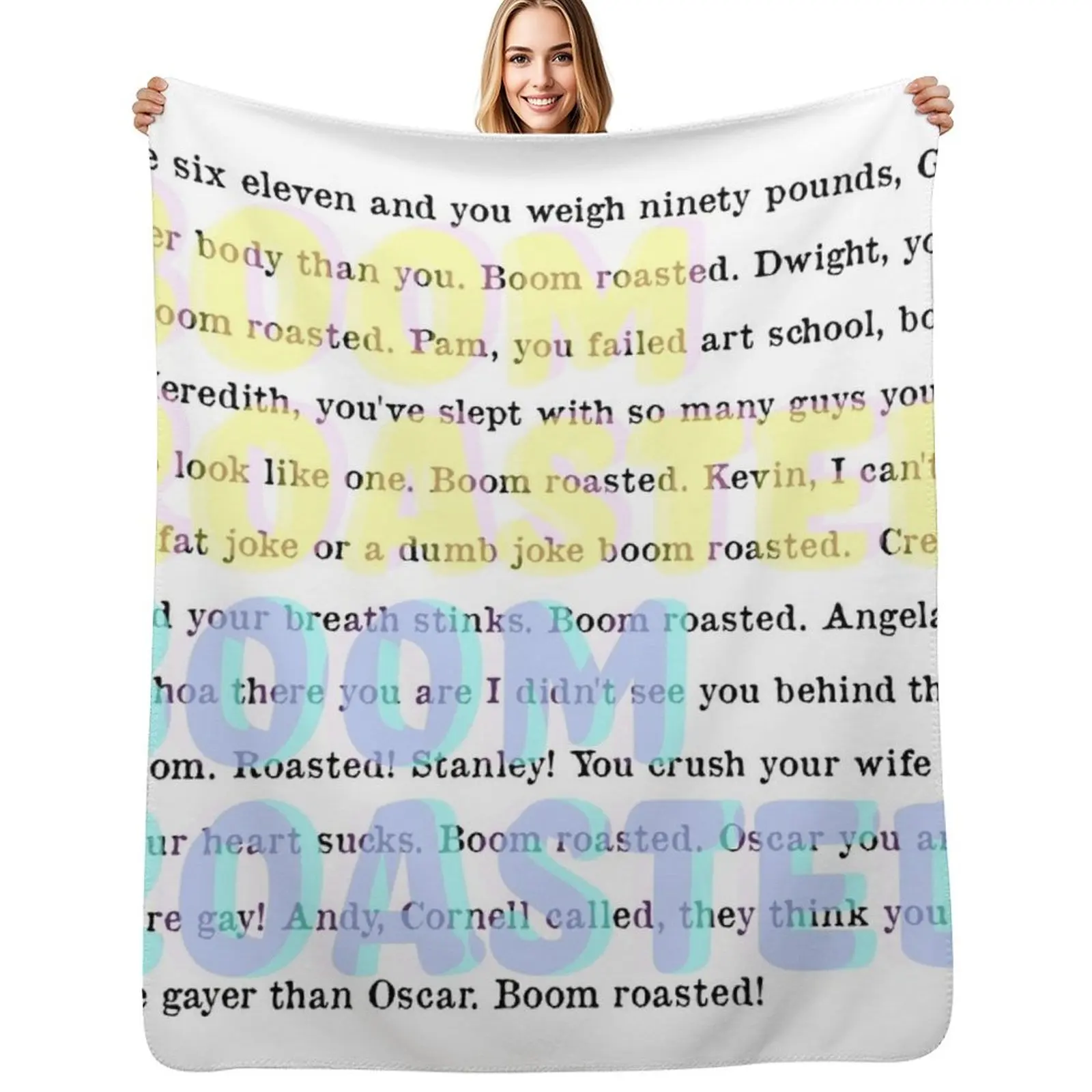 

boom roasted Throw Blanket Plush Fuzzy Cozy Blanket for Couch Sofa